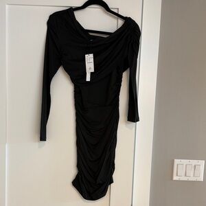 Susana Monaco Elegant Black Long Sleeve Dress